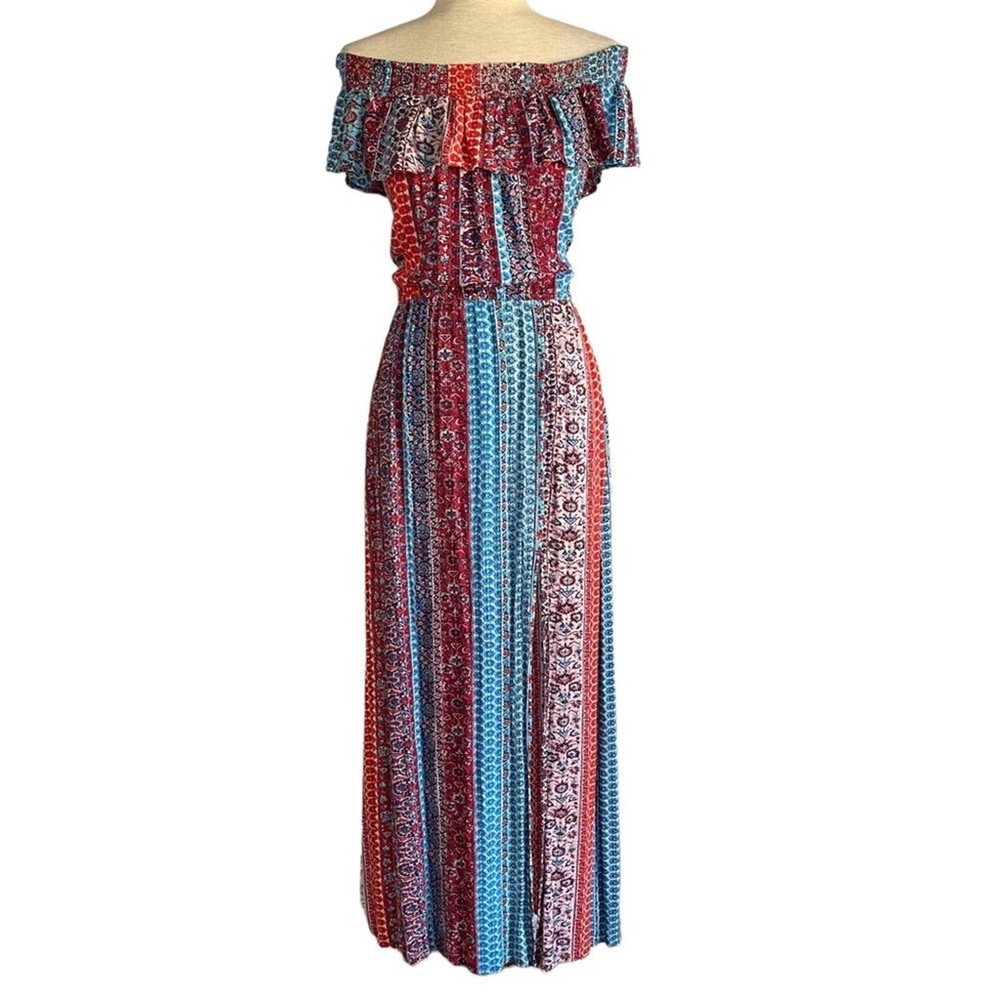 💎Red & Blue Floral Maxi - Picture 3 of 10
